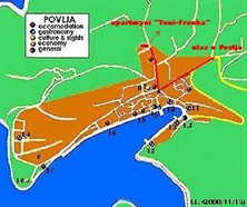 Povlja - plán města