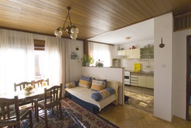 Apartmán A5+P - kuchyň a obývací pokoj